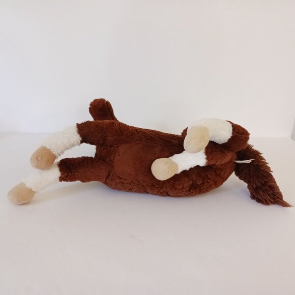 Dan Dee Laying Horse Realistic Plush Stuffed Animal Brown White Patches 20” - Picture 7 of 10